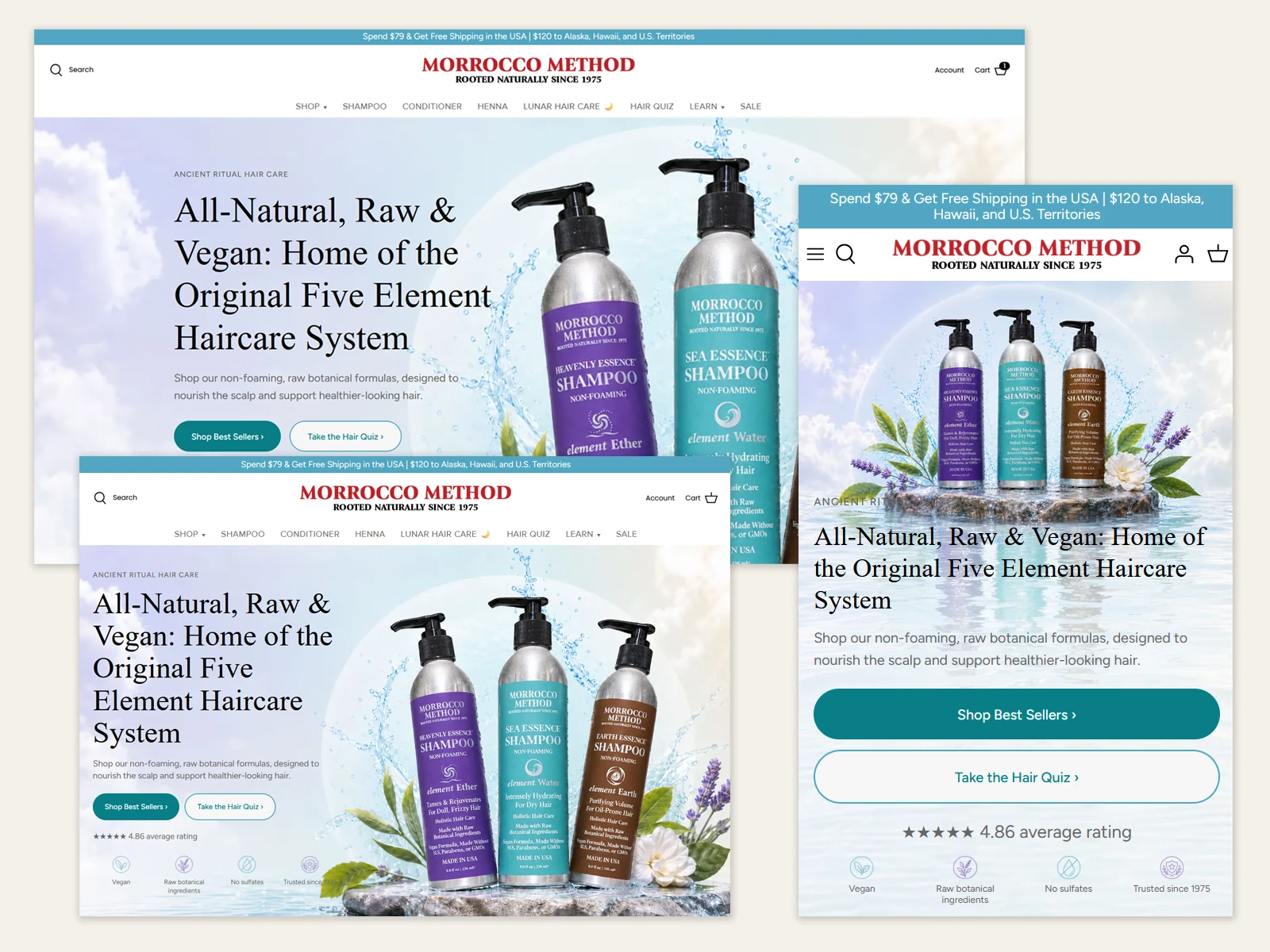 Shopify homepage design combining brand education, product storytelling and conversion paths
