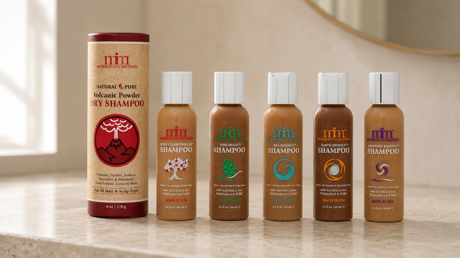 Dry shampoo packaging and product-label system
